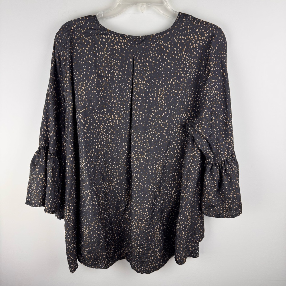 LaRoque Original Sz OS Black & Gold V Neck Tunic 100% Silk Luxury‎ - Picture 11 of 12